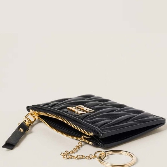 NEW Miu Miu Matelassé nappa leather card holder with Gift Box - Picture 8 of 11